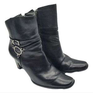 Harley Davidson Boots Womens Size 8.5 Black Leather High Heel Motorcycle Riding